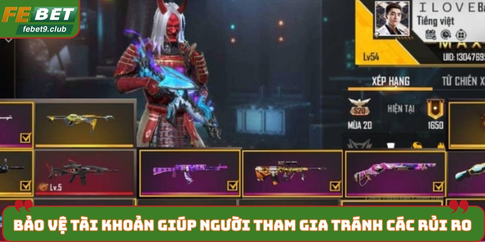 Bảo vệ tài khoản giúp người tham gia tránh các rủi ro