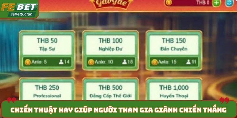 Chiến thuật hay giúp người tham gia giành chiến thắng