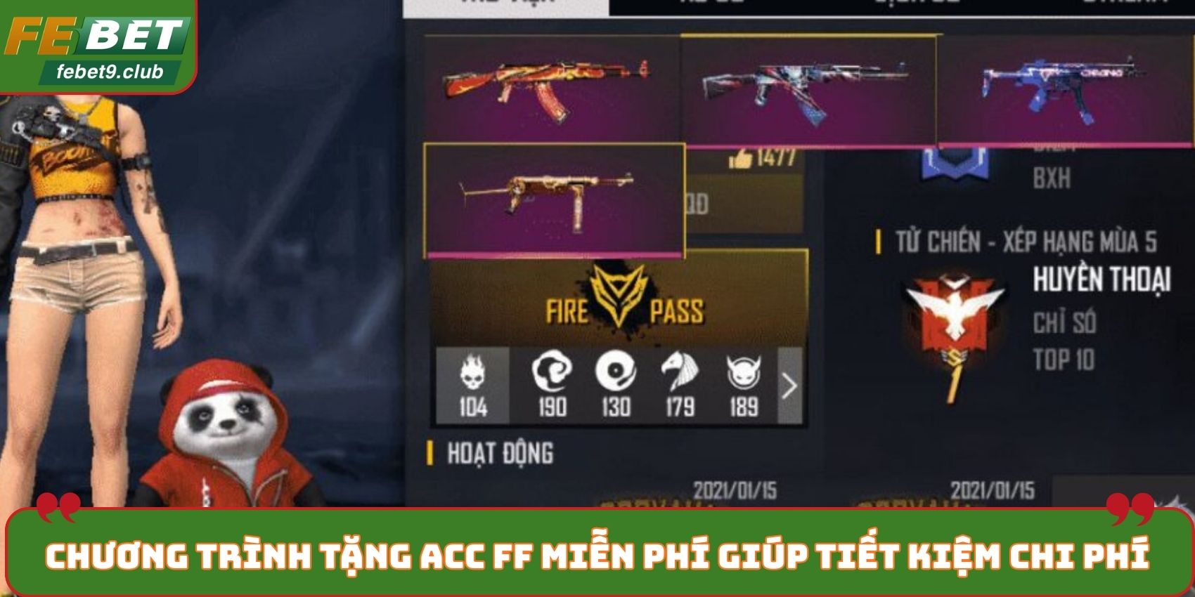 Chương trình tặng acc FF miễn phí giúp bạn tiết kiệm chi phí