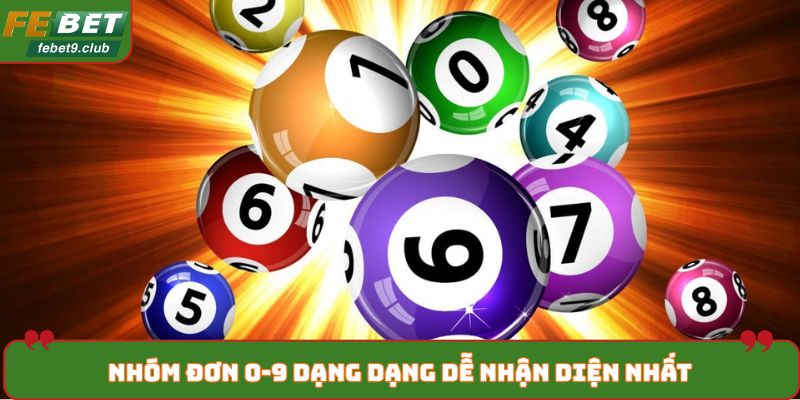 Nhóm đơn 0-9 dạng dạng dễ nhận diện nhất