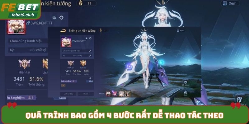 Quá trình bao gồm 4 bước rất dễ thao tác theo